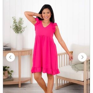 Freckled Poppy ruffle sleeved babydoll dress NWOT